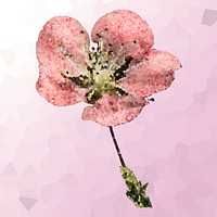 Blooming flower crystallized style illustration
