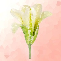 Crystallized lily flower design resource 