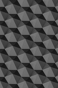 3D dark gray  paper craft heptagonal patterned background
