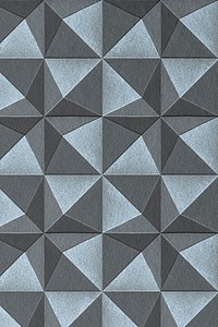 3D blue and gray paper craft pentahedron patterned background
