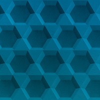 Blue paper craft hexagon patterned background