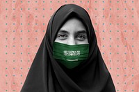 Young Saudi Arabian woman wearing a face mask during the COVID-19 pandemic