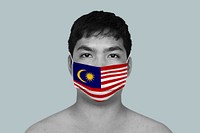 Malaysian man wearing a face mask during coronavirus pandemic