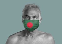 Bangladeshi man wearing a face mask during coronavirus pandemic