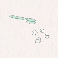 Doodle sugar cube design resource vector