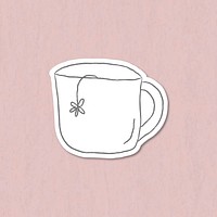 Cute cup doodle style journal vector
