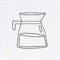 Doodle style coffee pot vector