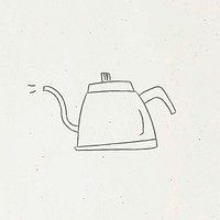 Doodle style coffee pot vector