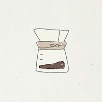 Doodle style coffee drip vector