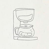 Doodle style coffee maker vector