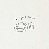 The good times with bakery doodle style vector
