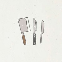Set of knives design resource vector