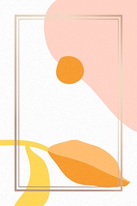 Gold frame psd on abstract background illustration