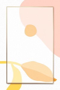 Gold frame psd on abstract background illustration