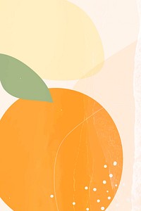 Hand drawn orange fruit Memphis background vector