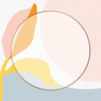 Gold round frame psd on abstract background illustration