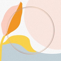 Gold round frame psd on abstract background illustration