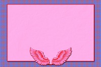 Pink wings rectangle frame design resource