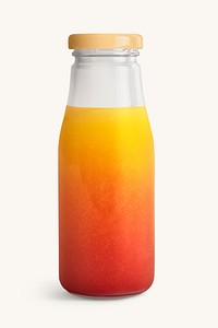 Fresh summer cocktail in a glass bottle mockup 