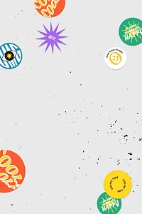 Text sticker corner border psd glitter background