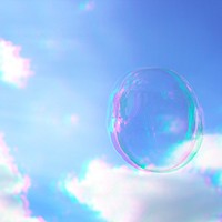 Bubble under the sunny skies 