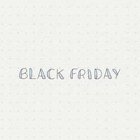 Black Friday typography on grid patterned background vector