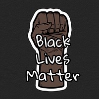 Fist Black Lives Matter movement sticker design