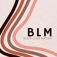 BLM campaign colorful stripes social media post