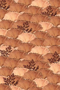 Beige dried leaf pattern background and wallpaper