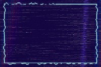 Rectangle frame on glitch effect psd background