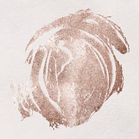 Smudge glitter rose gold vector paint