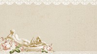 Nude lady with embroidery fabric decoration background