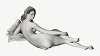 Naked reclining woman psd painting