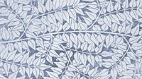Vintage leaves ornament seamless blue pattern background 