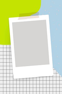 Instant photo frame on abstract background