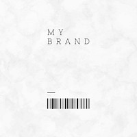 My brand template vector with barcode simple design