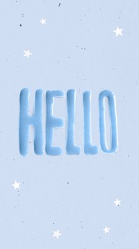 Hello text font typography sparkling word art