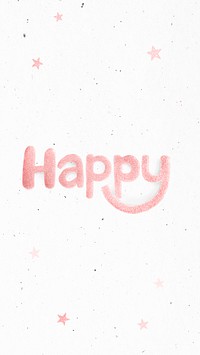 Font glitter Happy word sparkling typography 