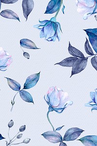 Blue rose patterned background design