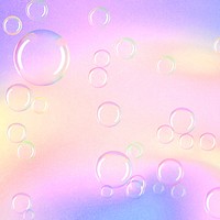 Bubble effect holographic pattern background copy space