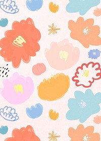 Blooming flower background floral illustration