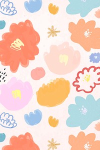 Blooming flower background vector floral illustration