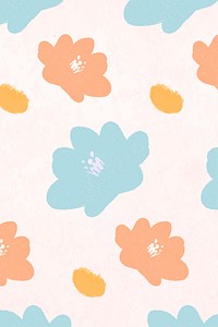 Floral pattern background vector hand drawn