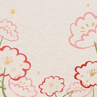 Plum blossom illustration background border frame
