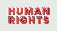 Human rights multiply typography red word