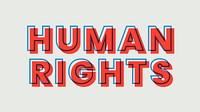 Human rights vector multiply typography word