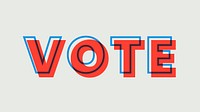 Vote multiply typography vector text
