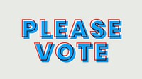 Please vote multiply font vector typography word