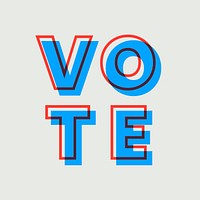 Vote multiply font vector message text