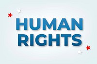 Human rights message typography vector